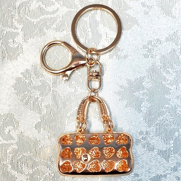 Elegant Green and Gold Handbag Keychain! - Picture 2 of 2
